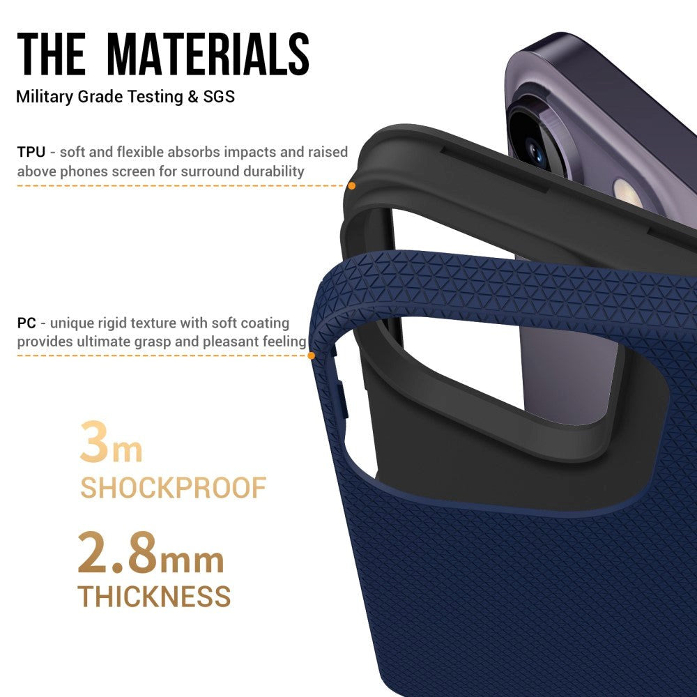 iPhone 15 Pro Max Hantverkare Plastskal - Mörkblå