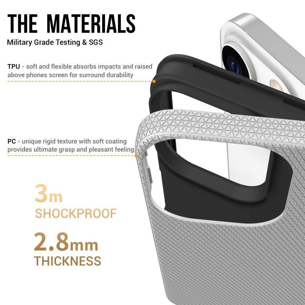 iPhone 15 Pro Max Hantverkare Plastskal - Silver