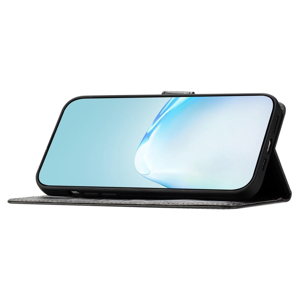 EIDERWOOD iPhone 12 Pro Max Plånboksfodral i Konstläder med Rem - Svart