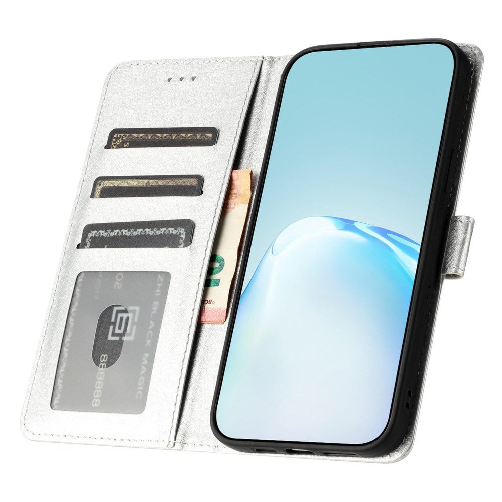 EIDERWOOD iPhone 12 Pro Max Plånboksfodral i Konstläder med Rem - Silver