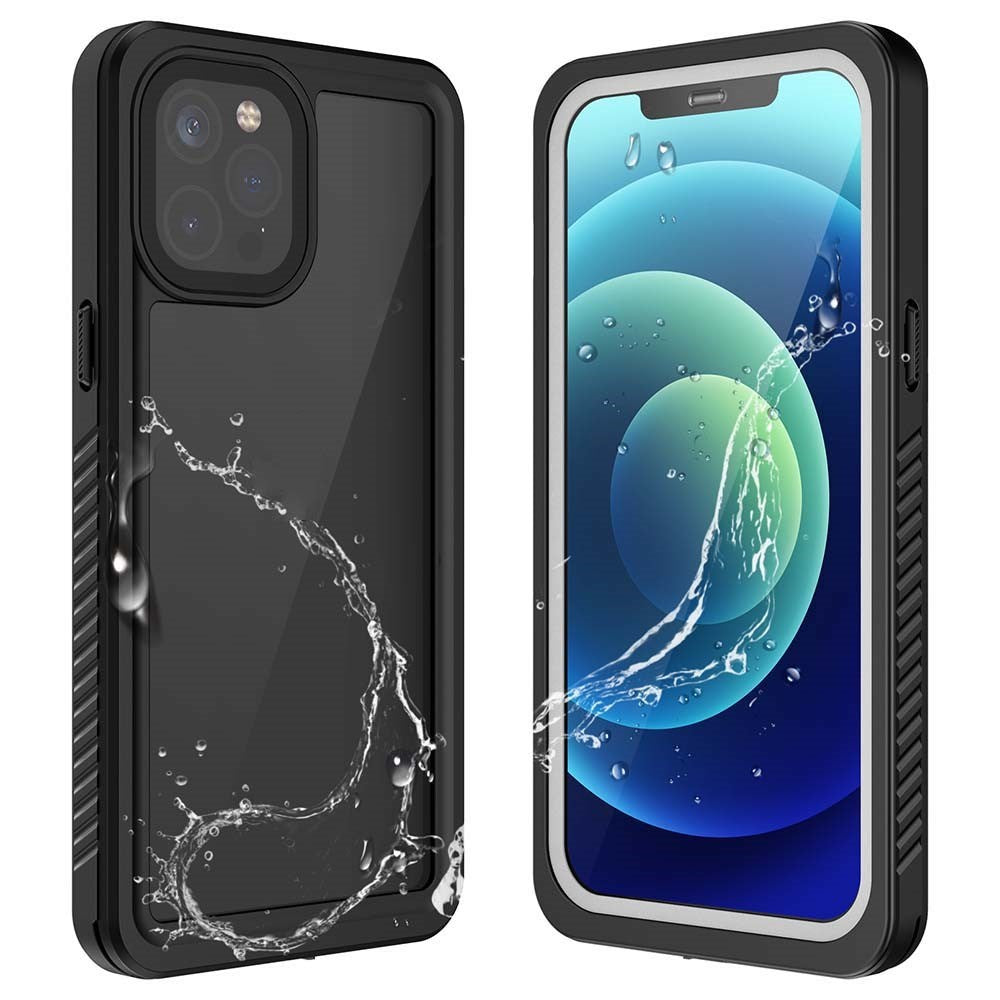 iPhone 12 Pro IP68 Damm- & Vattentätt Skal - Genomskinlig / Svart