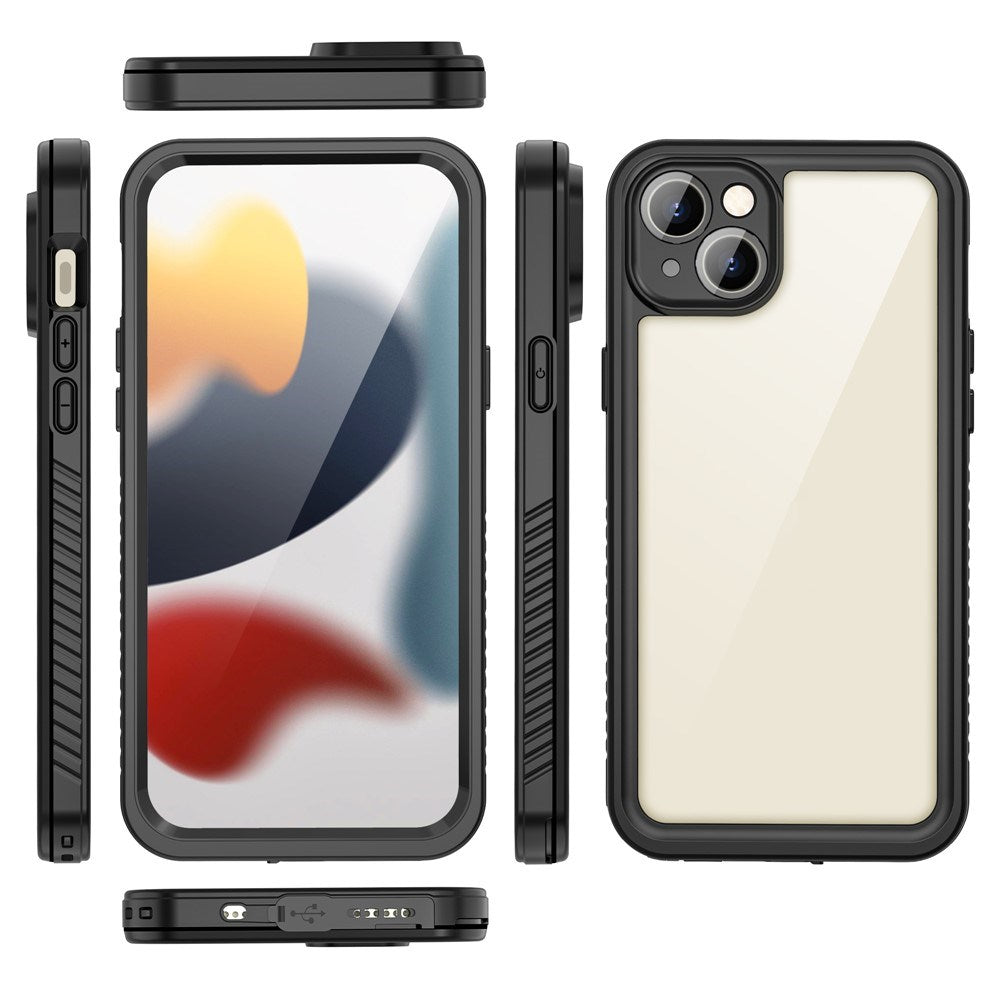 iPhone 15 Plus Redpepper IP68 Vattentätt Fodral - Svart / Genomskinlig