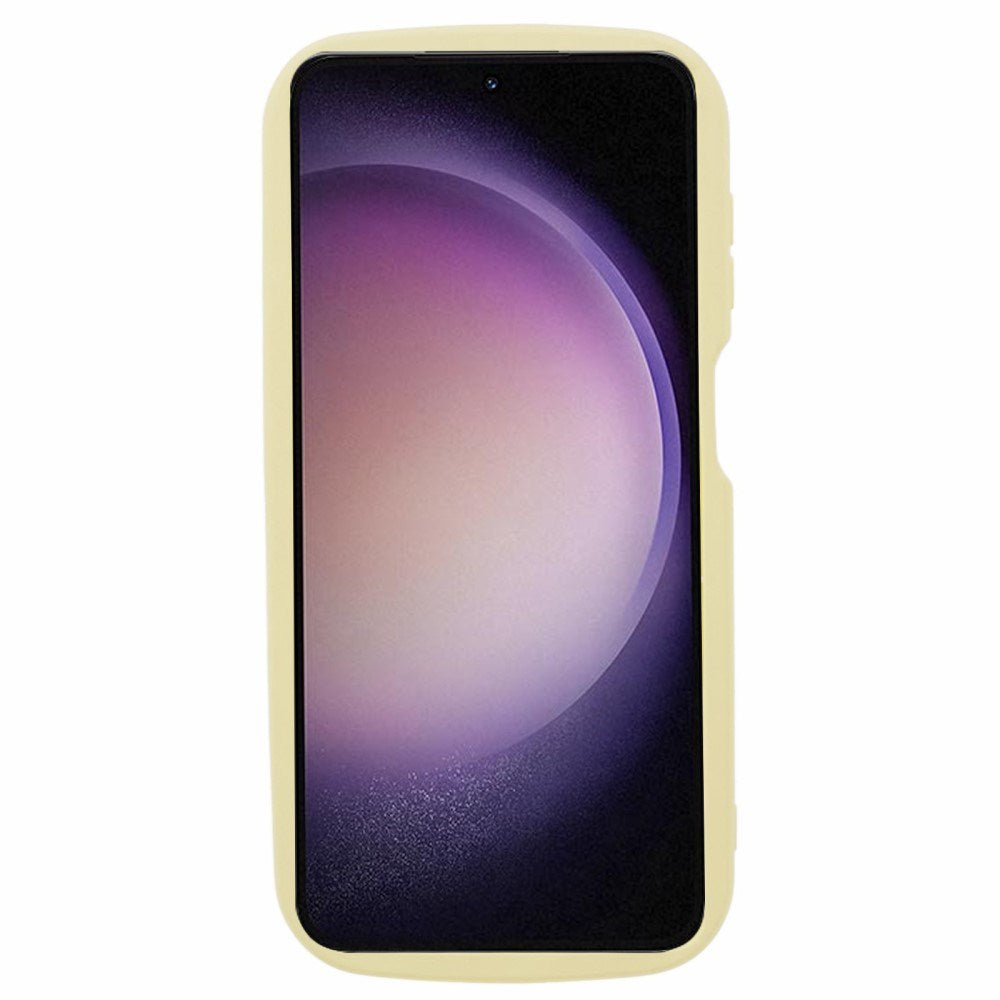 EIDERWOOD Samsung Galaxy S23 FE Flexibelt Plast Skal med Vågiga Kanter - Gul