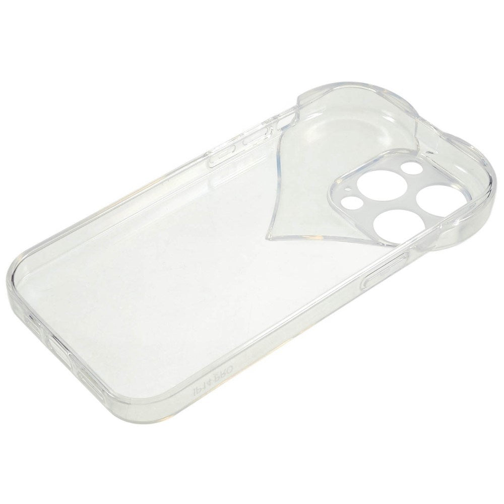 EIDERWOOD iPhone 15 Pro Flexibelt Plast Skal m. Hjärtaform - Transparent