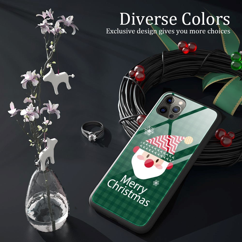 iPhone 15 Pro Jul Skal med Glasbaksida - Jultomten