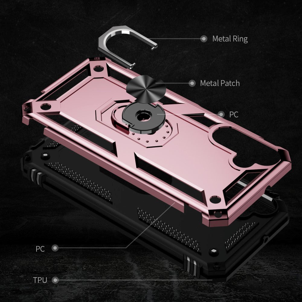 Samsung Galaxy A15 (5G) / A15 Hybrid Tåligt Skal med Magnetisk Stativfunktion - Rose Gold