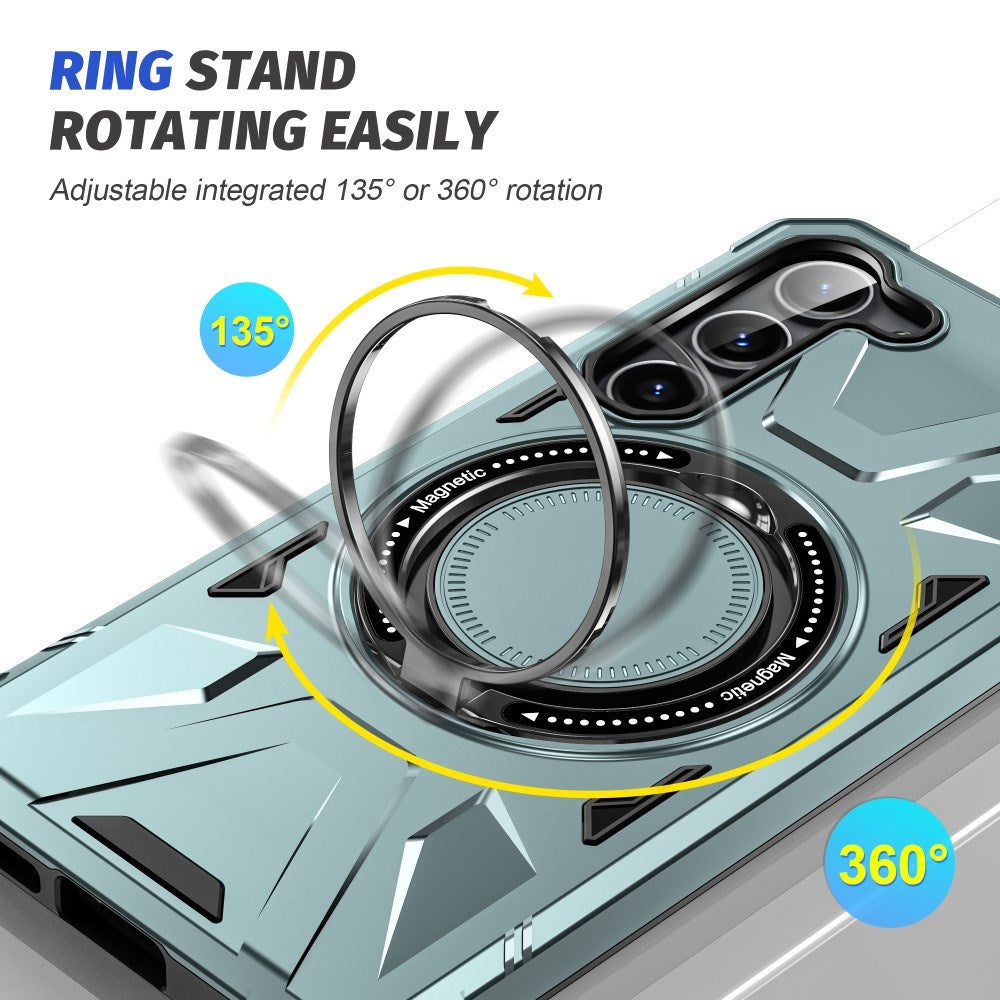 EIDERWOOD Robust Skal för Samsung Galaxy S25+ / S24+ (Plus) med Stöd och Magsafe - Blå