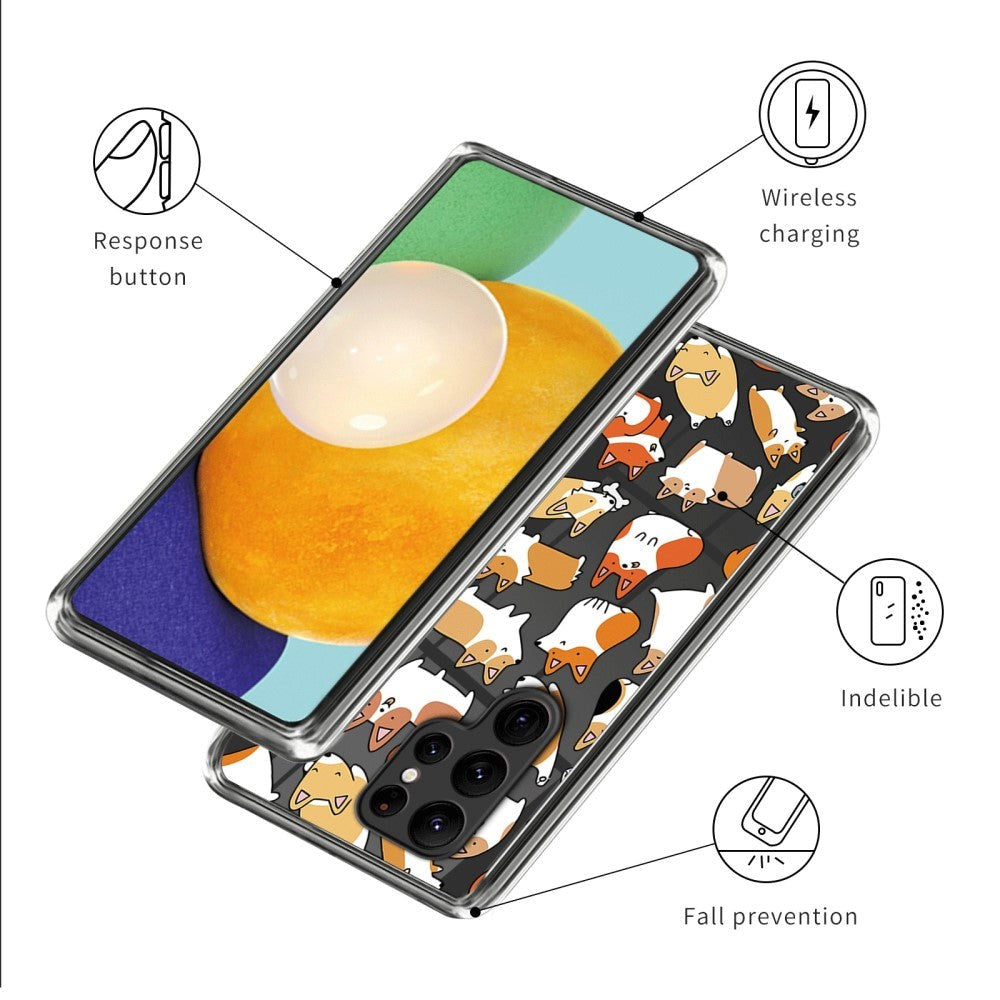 Samsung Galaxy S24 Ultra Flexibelt Plast Skal med Motiv - Hundar