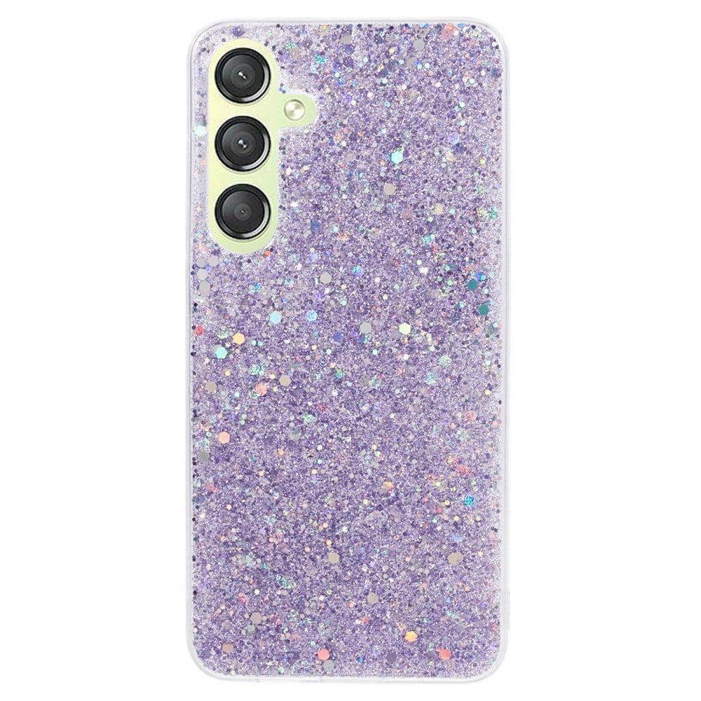 Samsung Galaxy S24 Skal - Lila Glitter