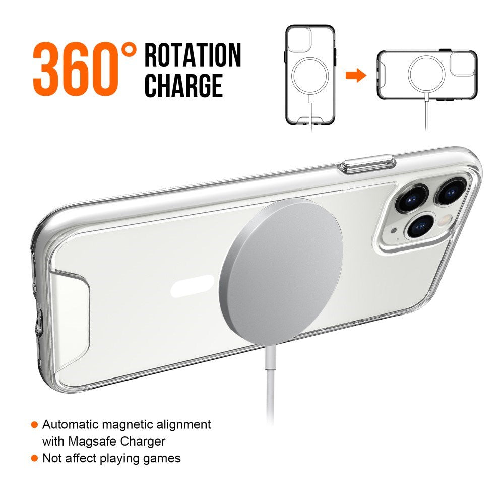 EIDERWOOD iPhone 11 Pro Max Hybrid Plast Skal - MagSafe Kompatibel - Genomskinlig / Vit