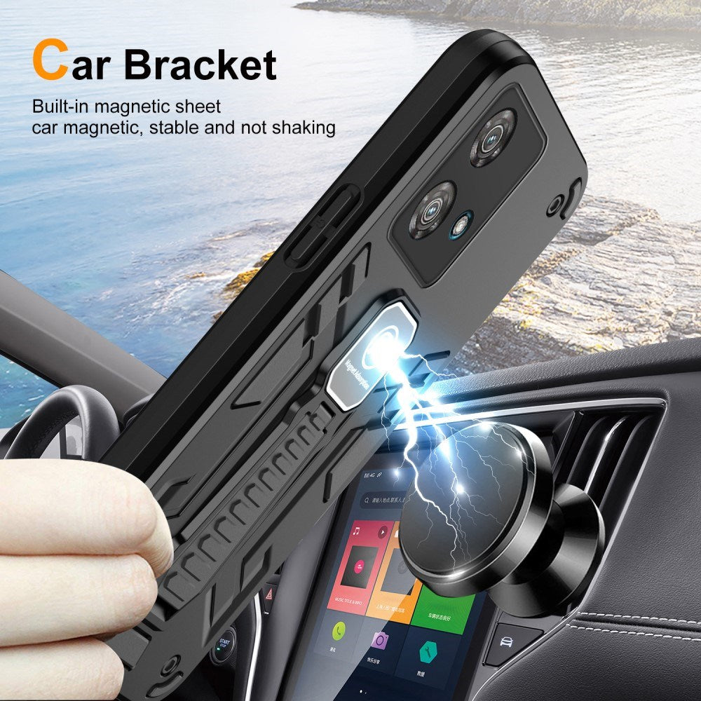 EIDERWOOD Motorola Edge 40 Neo Tåligt Skal m. Stativfunktion - Svart