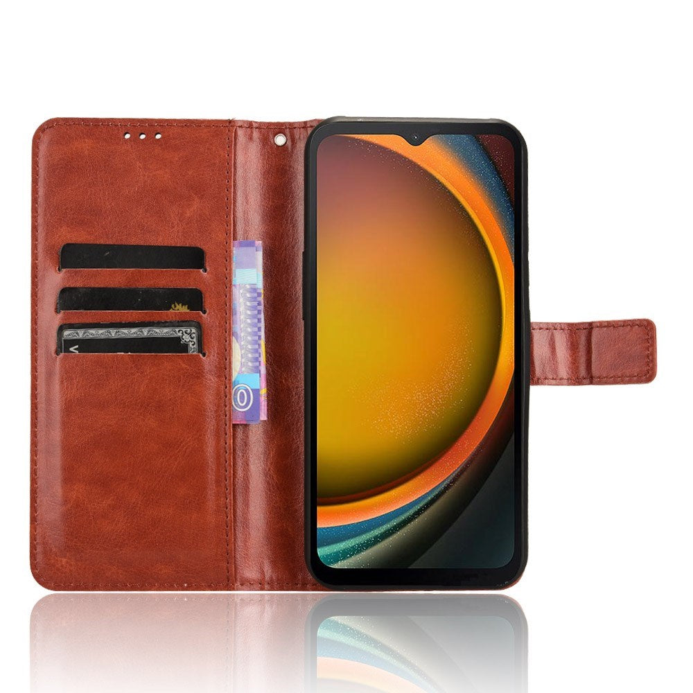 EIDERWOOD Samsung Galaxy Xcover 7 Läder Plånbokfordral m. Stativ - Brun