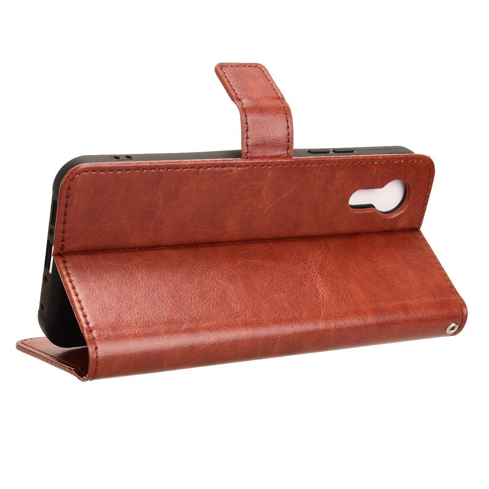 EIDERWOOD Samsung Galaxy Xcover 7 Läder Plånbokfordral m. Stativ - Brun