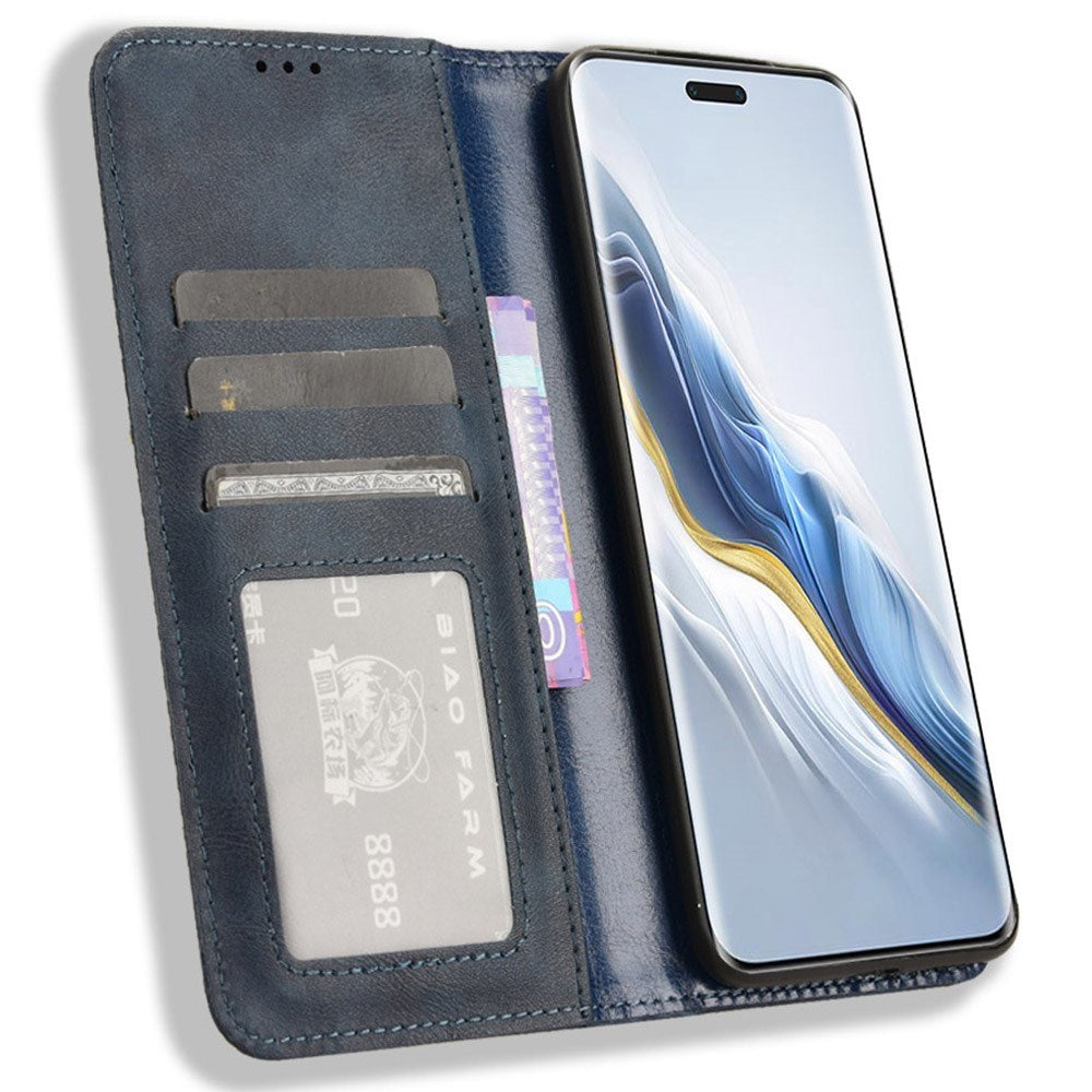 EIDERWOOD Honor Magic6 Pro (5G) Magnetiskt Konstläder Flip Fodral - Blå