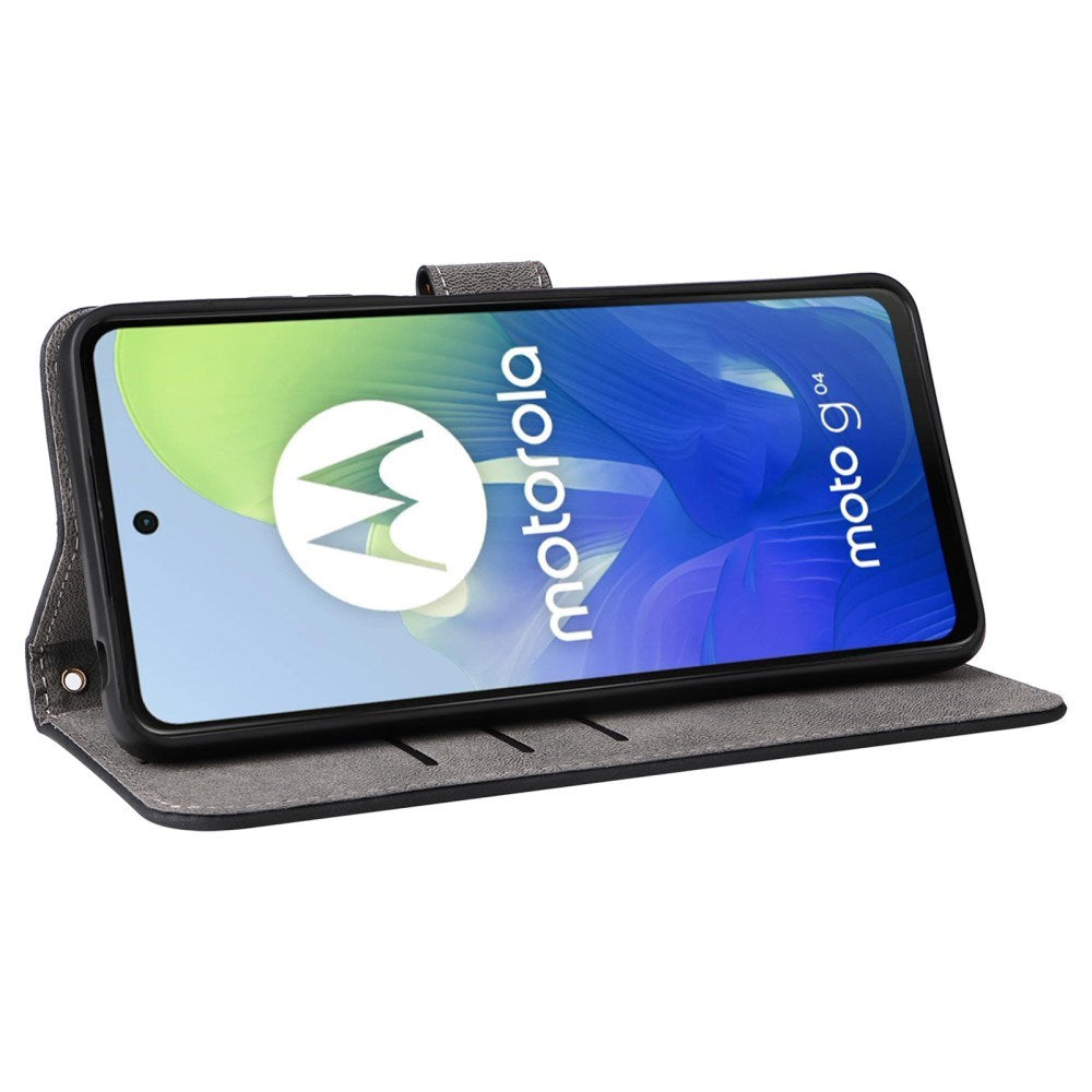 EIDERWOOD Motorola Moto G04 / G24 / G24 Power Läder Fodral med Plånbok och Rem - Svart
