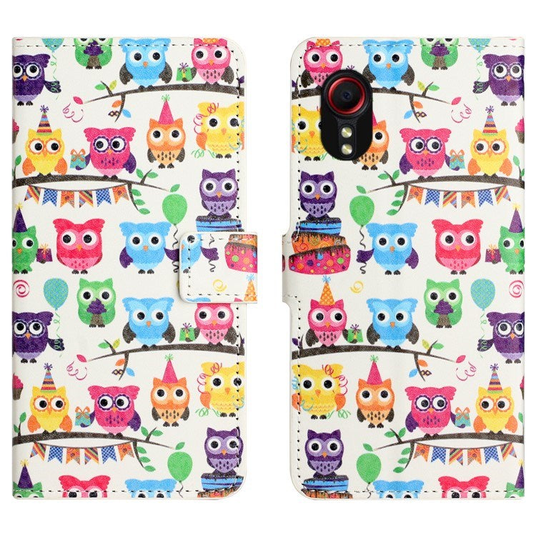 EIDERWOOD Samsung Galaxy Xcover 7 Fodral med Plånbok & Stativfunktion - Ugglor