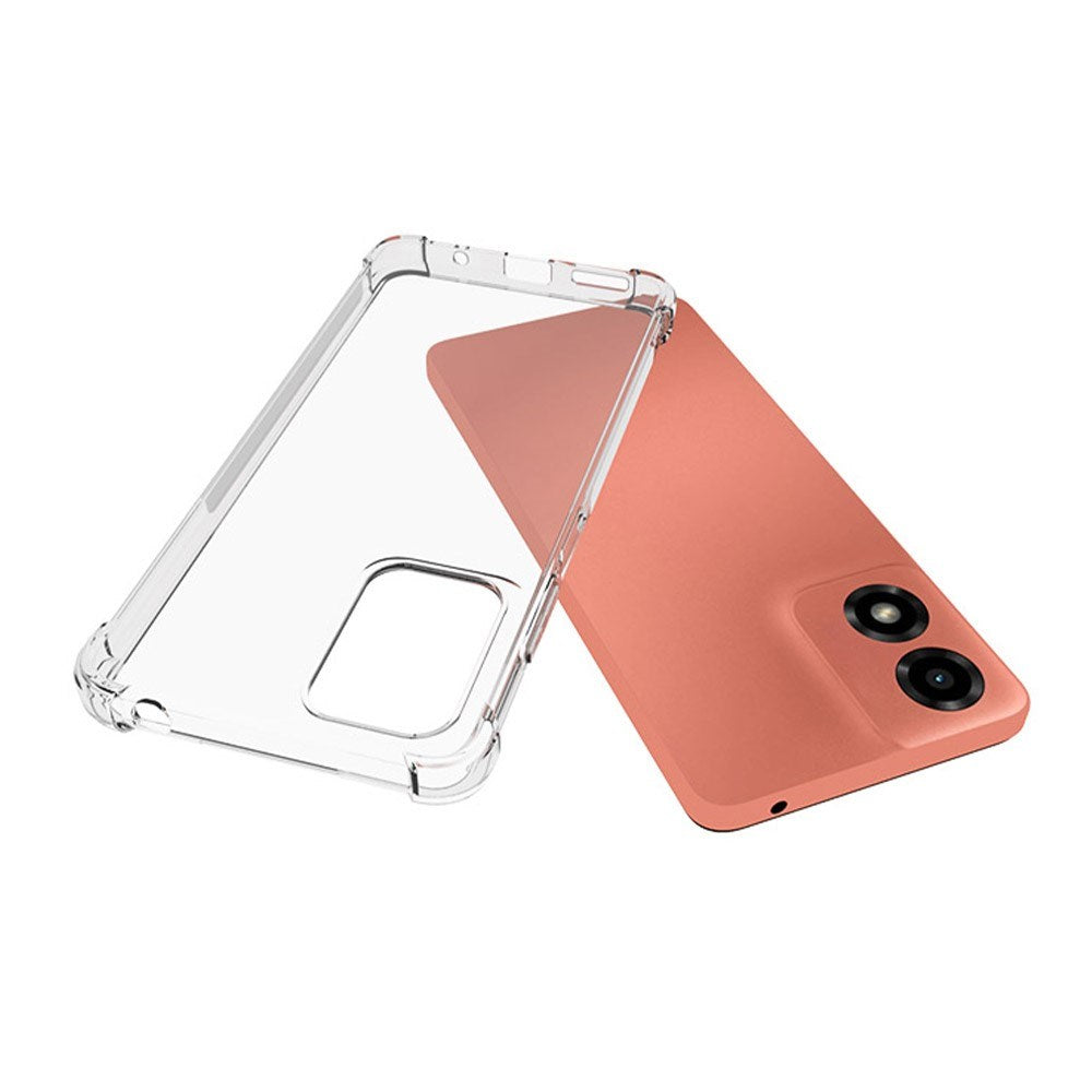EIDERWOOD Motorola Moto E14 (4G) / G04 (4G) / G04s (4G) / G24 (4G) Flexibelt Plast Bakside Skal - Transparent