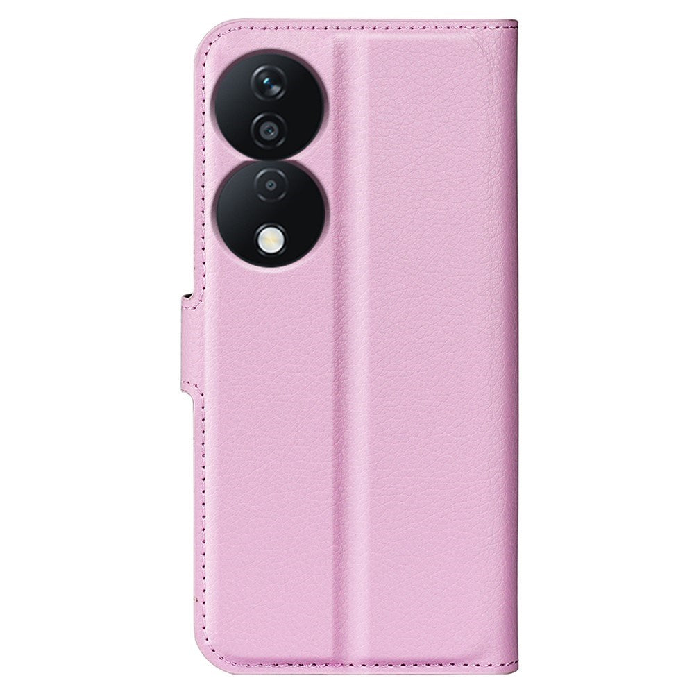 EIDERWOOD Honor X7b / 90 Smart Konstläder Flip Fodral m. Korthållare & Ställfunktion - Rosa