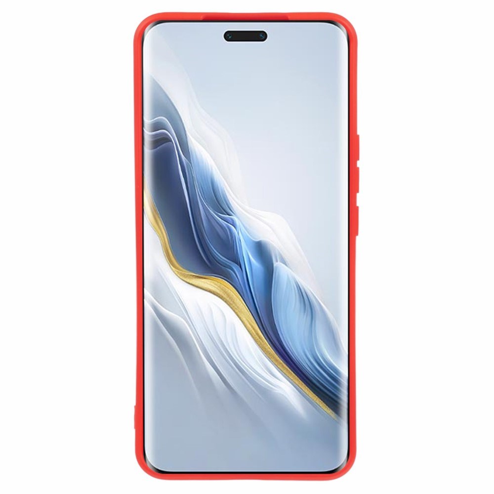 EIDERWOOD Honor Magic6 Pro 5G Fodral – Flexibelt Plast-fodral med Fiberfoder och Precisa Kamerautskärningar - Röd