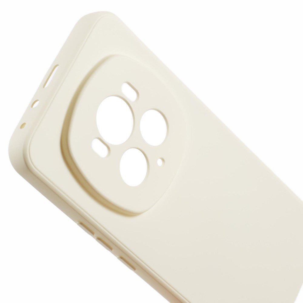 EIDERWOOD Honor Magic6 Pro 5G Fodral – Flexibelt Plast-fodral med Fiberfoder och Precisa Kamerautskärningar - Vit