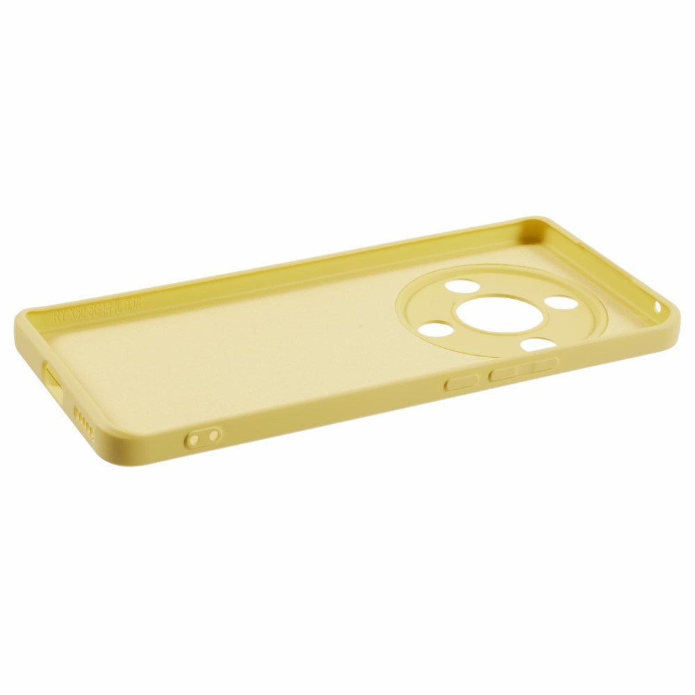 EIDERWOOD Honor Magic6 Lite 5G Fodral – Flexibelt Plast-fodral med Fiberfoder och Precisa Kamerautskärningar - Gul