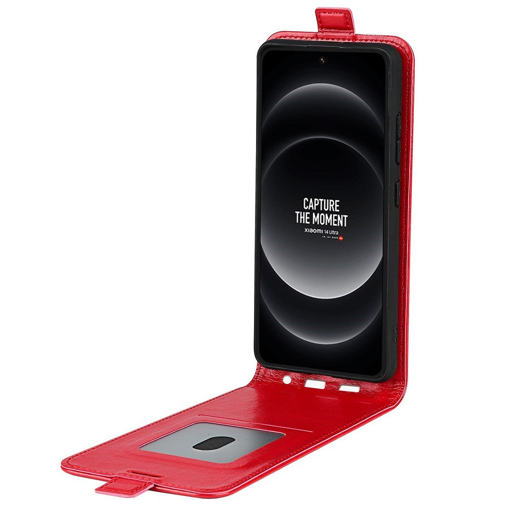 EIDERWOOD Xiaomi 14 Ultra Fodral med Korthållare - Vertikalt - Röd