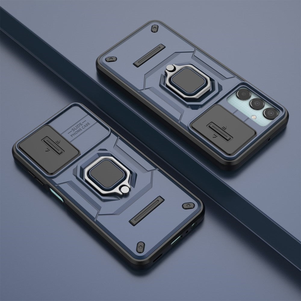 EIDERWOOD Samsung Galaxy M15 (5G) Tåligt Skal med Magnetisk Stativfunktion & Camslider - Blå