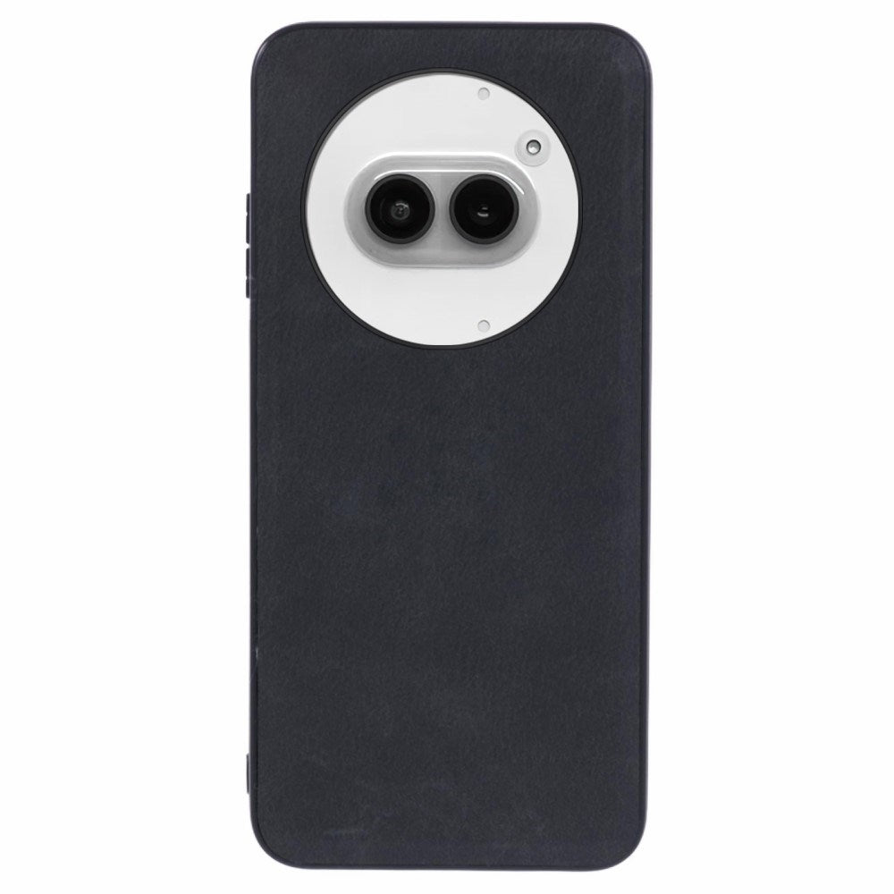 EIDERWOOD Nothing Phone (2a) / (2a) Plus Läder Skal m. Flexibla Plastkanter - Svart