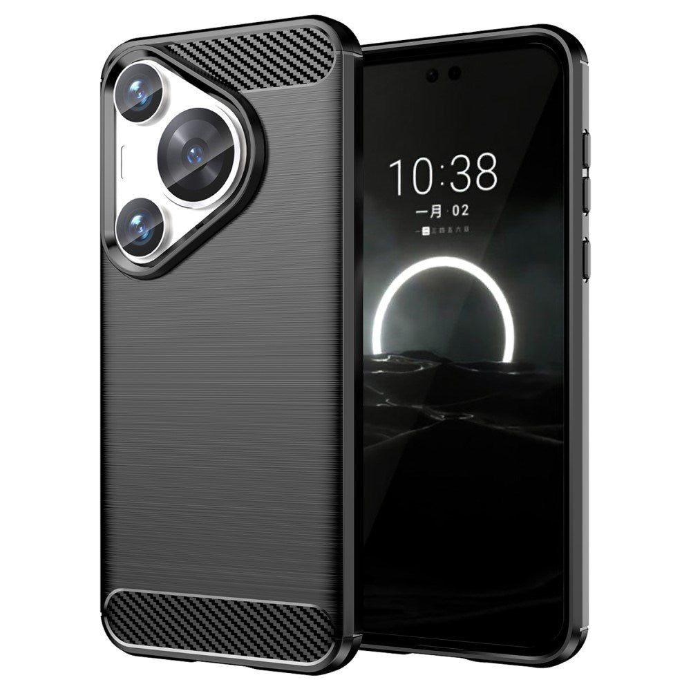 EIDERWOOD Huawei Pura 70 Pro / 70 Pro+ (Plus) Brushed Carbon Skal - Svart