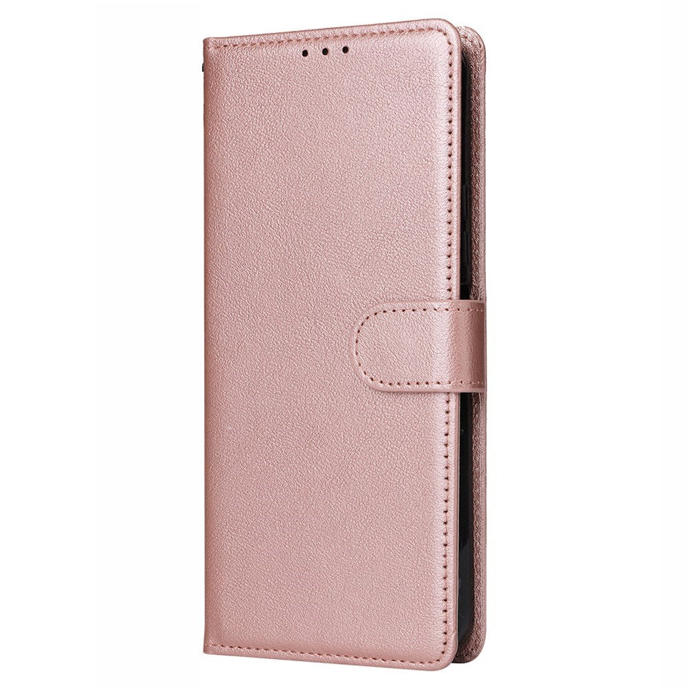 EIDERWOOD iPhone 14 Pro Max Konstläder Flip Fodral m. Rem - Rose Gold