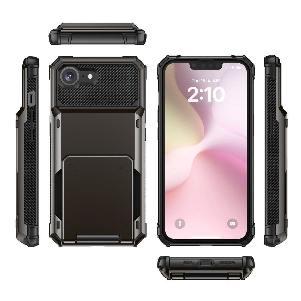 EIDERWOOD iPhone 17e / 16e Hantverkare Skal med Korthållare - Svart