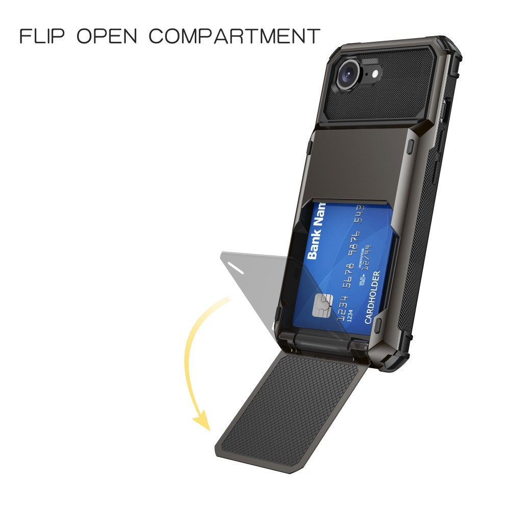 EIDERWOOD iPhone 16e Hantverkare Skal med Korthållare - Grön