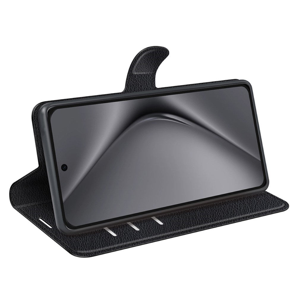 EIDERWOOD Huawei Pura 70 Pro / 70 Pro+ (Plus) Konstläder Flip Fodral m. Korthållare & Ställfunktion - Svart