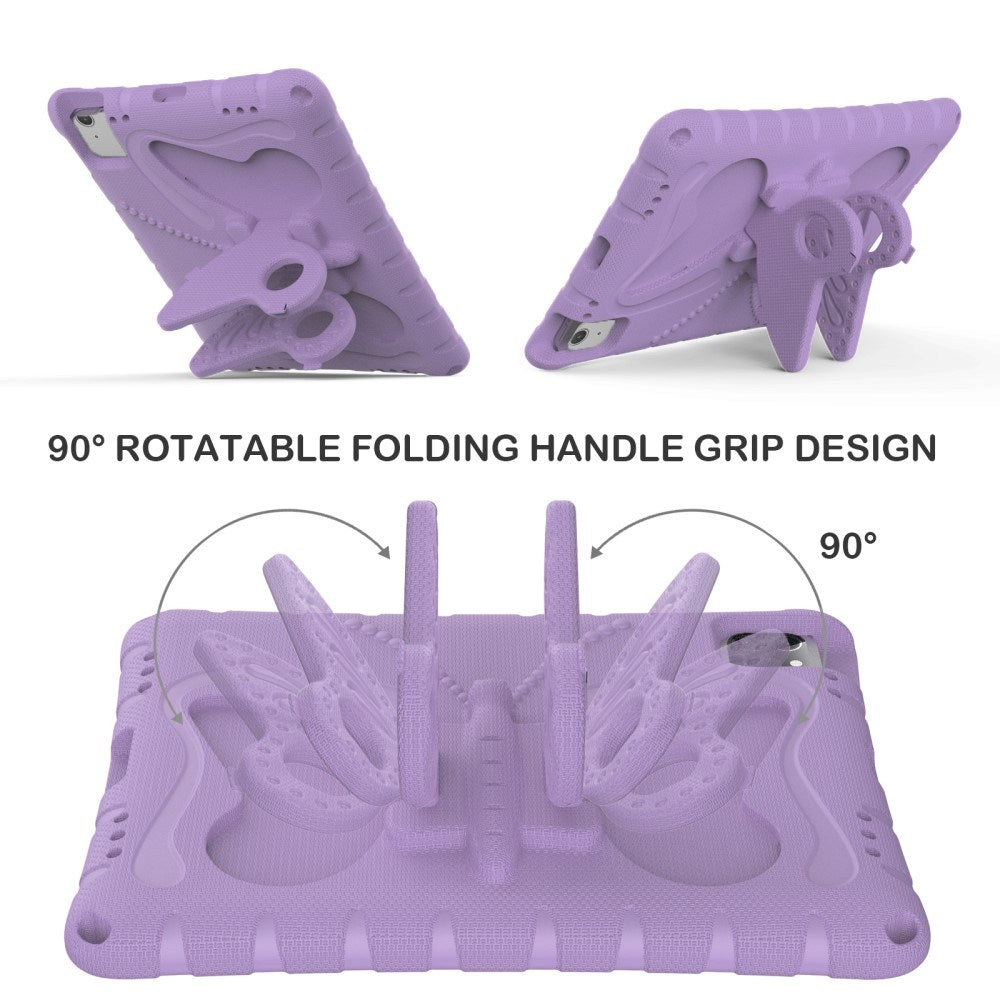 EIDERWOOD iPad Air 11" (2025 / 2024) Barnskal med Stativfunktion - Fjäril - Lila