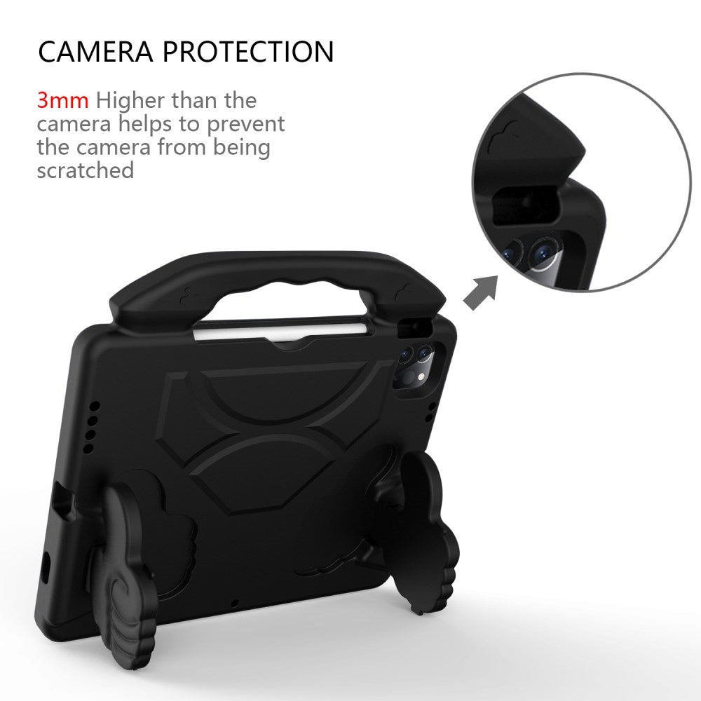 EIDERWOOD iPad Air 13" (2025 / 2024) / Pro 13" (2025 / 2024) / Pro 12.9" (2022-2018) Barnskal med Stativfunktion - Tumme Upp - Svart