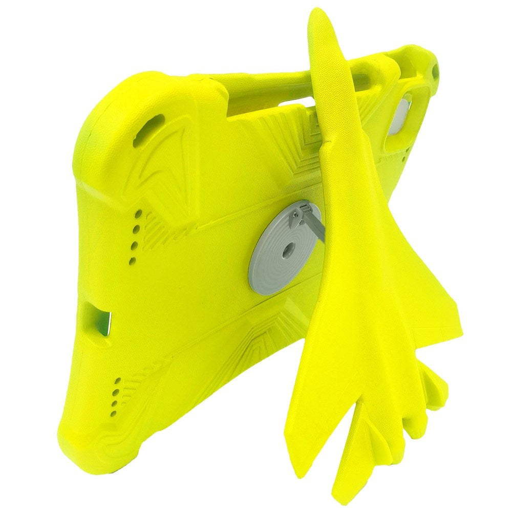 EIDERWOOD iPad Pro 11" (2025 / 2024) Barnskal med 360 Graders Stativfunktion - Flygplan - Gul