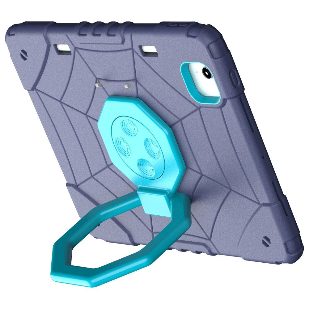 EIDERWOOD iPad Air 11" (2025 / 2024) Barnskal m. Stativ & Handtag - Mörkblå