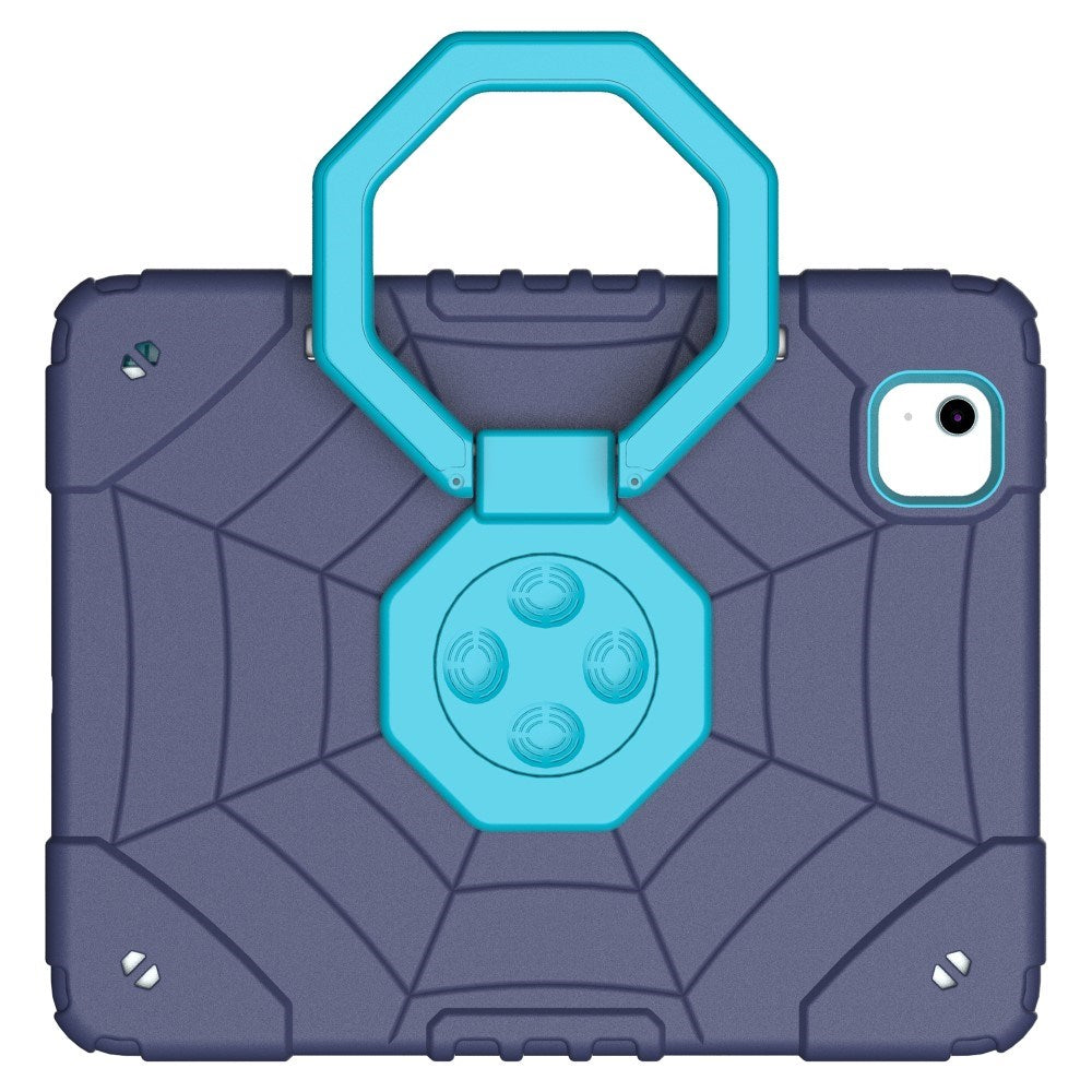 EIDERWOOD iPad Air 11" (2025 / 2024) Barnskal m. Stativ & Handtag - Mörkblå