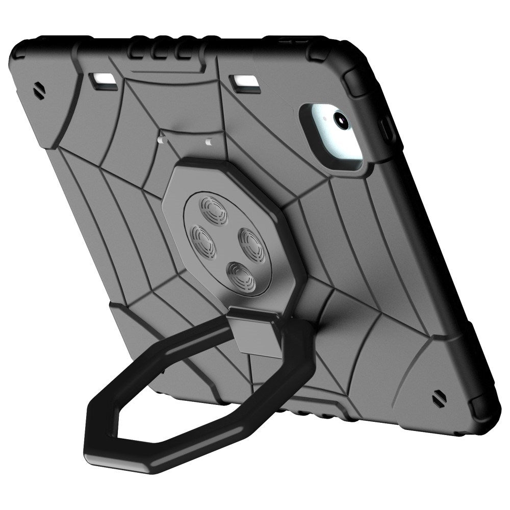 EIDERWOOD iPad Air 11" (2025 / 2024) Barnskal m. Stativ & Handtag - Svart