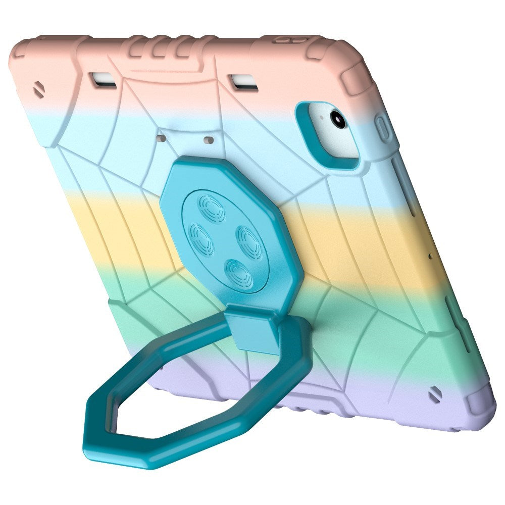 EIDERWOOD iPad Air 11" (2025 / 2024) Barnskal m. Stativ & Handtag - Regnbåge