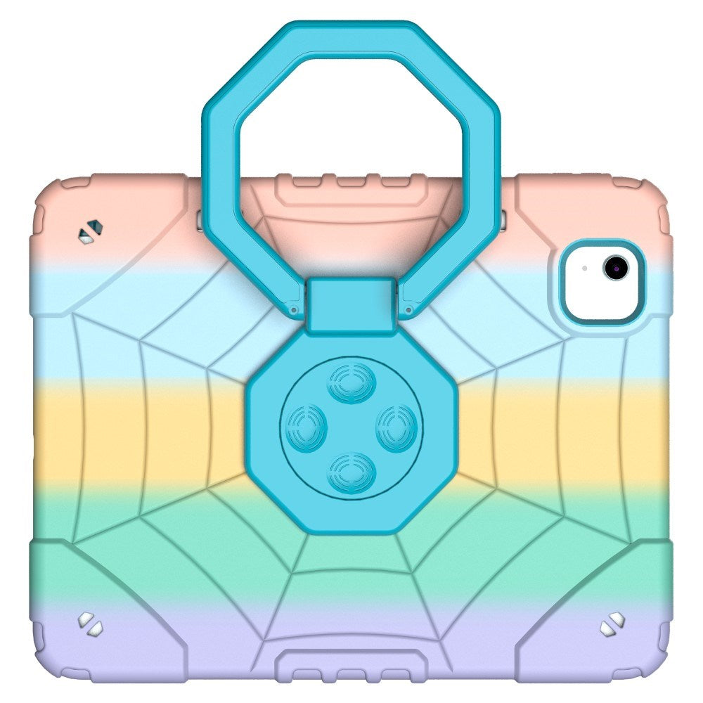 EIDERWOOD iPad Air 11" (2025 / 2024) Barnskal m. Stativ & Handtag - Regnbåge