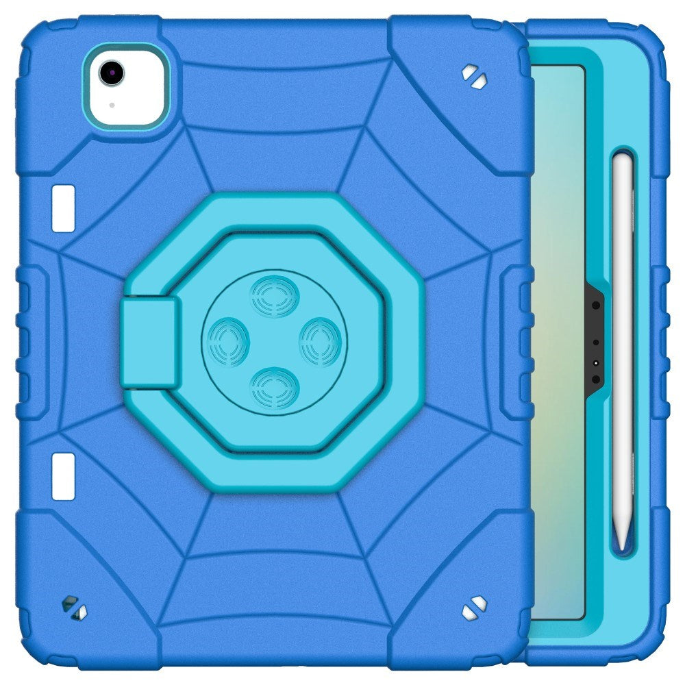 EIDERWOOD iPad Air 11" (2025 / 2024) Barnskal m. Stativ & Handtag - Blå