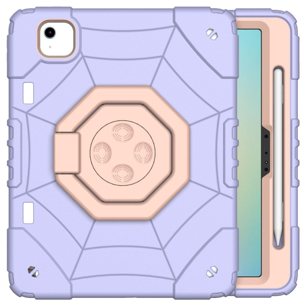 EIDERWOOD iPad Air 11" (2025 / 2024) Barnskal m. Stativ & Handtag - Lila