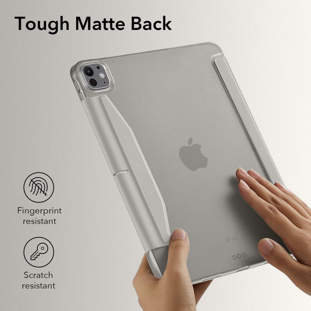 iPad Pro 13" (2025 / 2024) ESR Tri-Fold Fodral med Apple Pencil Holder - Grå