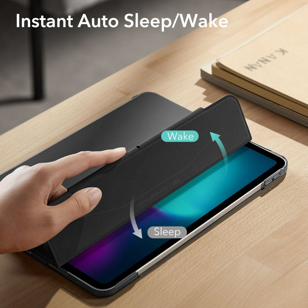 iPad Pro 11" (2025 / 2024) ESR Tri-Fold Fodral med Apple Pencil Holder - Svart