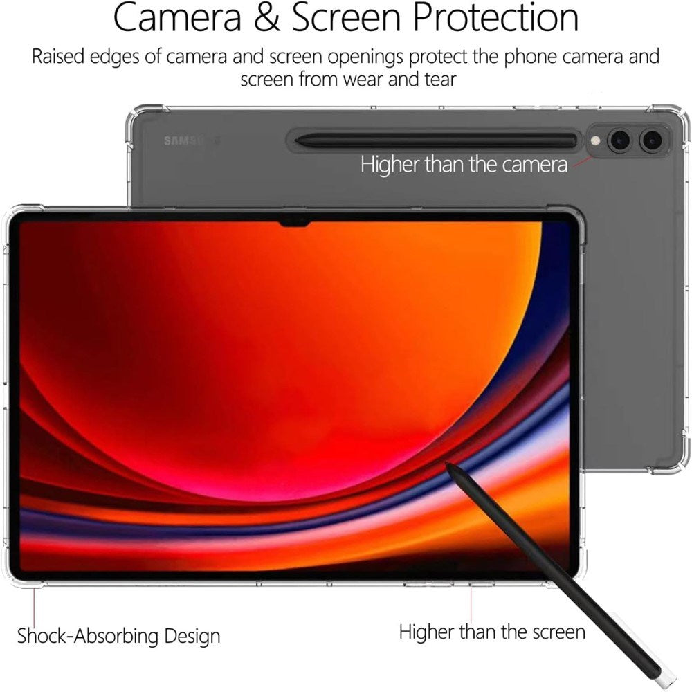 EIDERWOOD Samsung Galaxy Tab S10 Ultra Shockproof Skal m. Touch Pen Holder - Genomskinlig