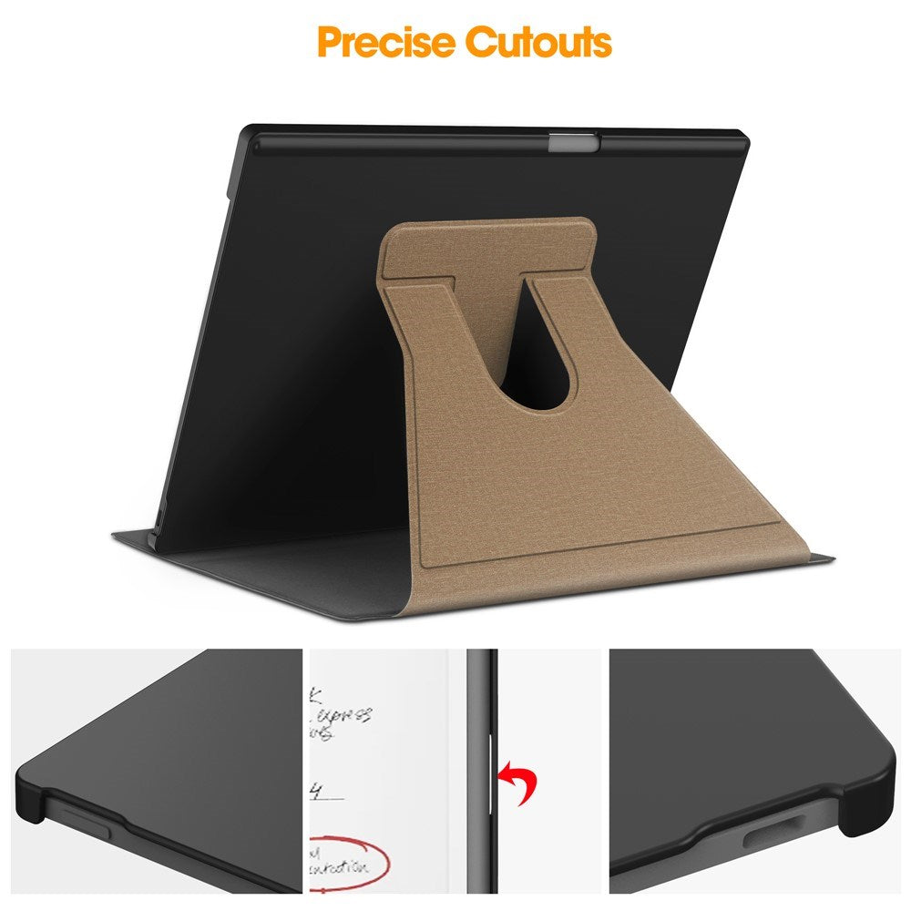 EIDERWOOD ReMarkable Paper Pro Konstläder Plast Fodral m. Penn Hållare - Brun