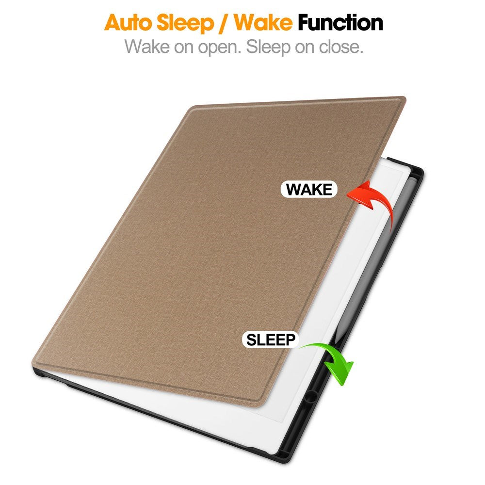 EIDERWOOD ReMarkable Paper Pro Konstläder Plast Fodral m. Penn Hållare - Brun