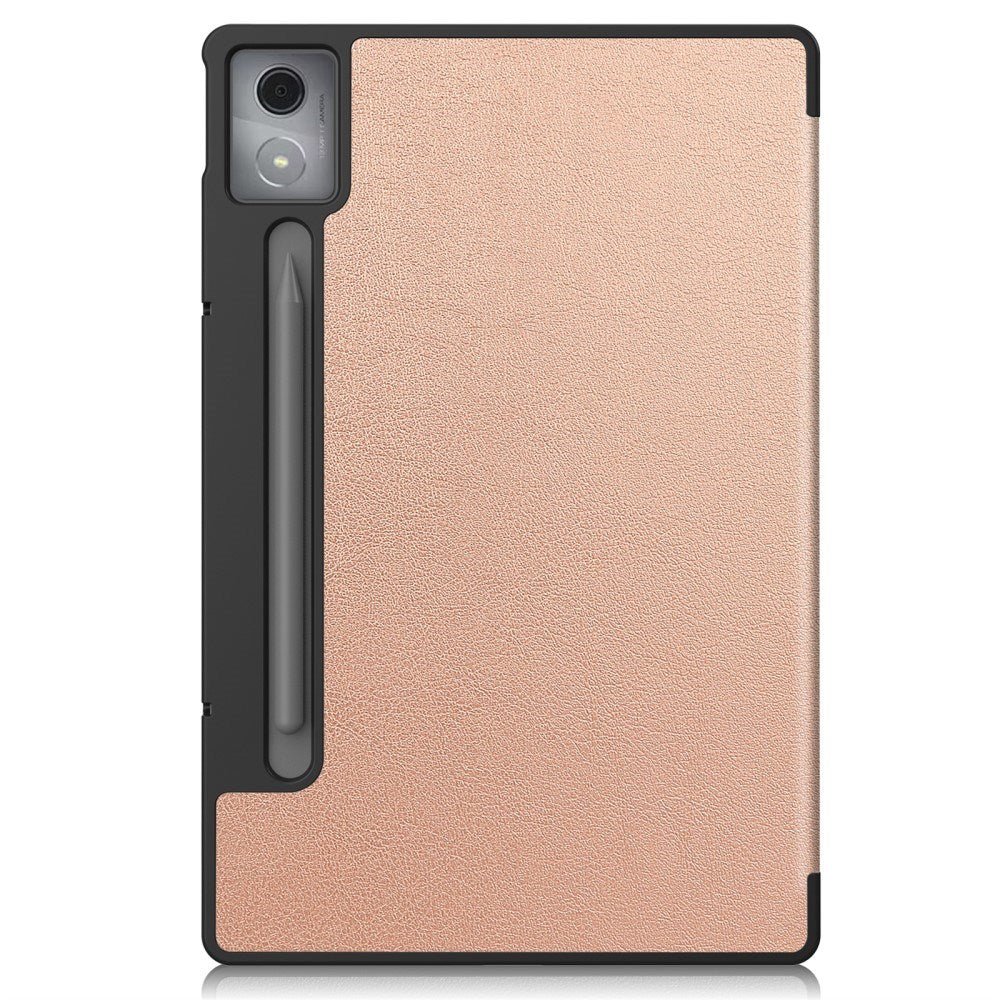 EIDERWOOD Lenovo IdeaTab Pro Konstläder Flip Fodral m. Stativfunktion & Pencil Hållare - Rose Gold