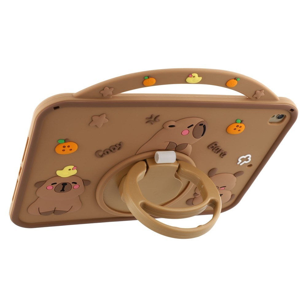 iPad 10.2" (2021 / 2020 / 2019) / iPad Air (2019) EIDERWOOD Silikon Skal m. Roterande Kickstand - Capybara